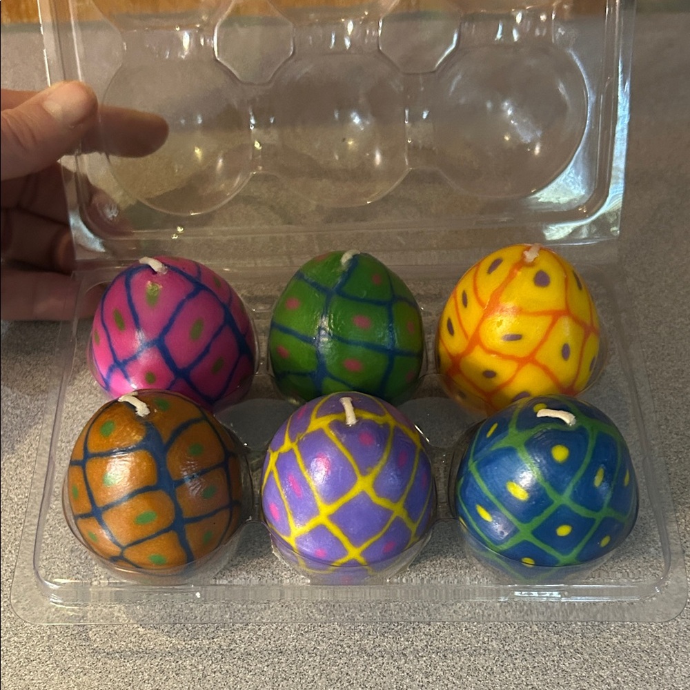 Colorful Egg Candles Set